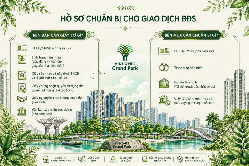 Chuyển nhượng Vinhomes Grand Park